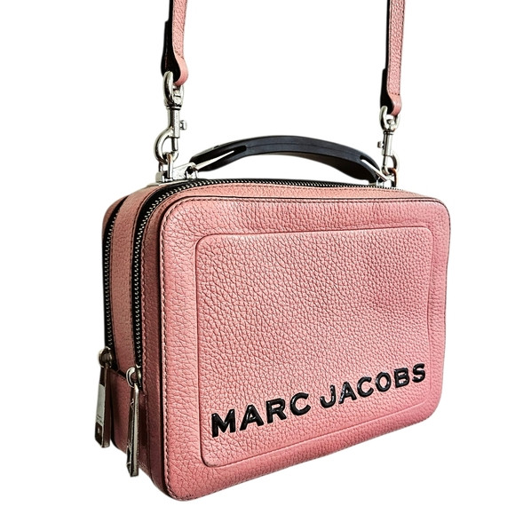 Marc Jacobs The Box 23 Pink Pebbled Leather Crossbody Handbag | Poshmark