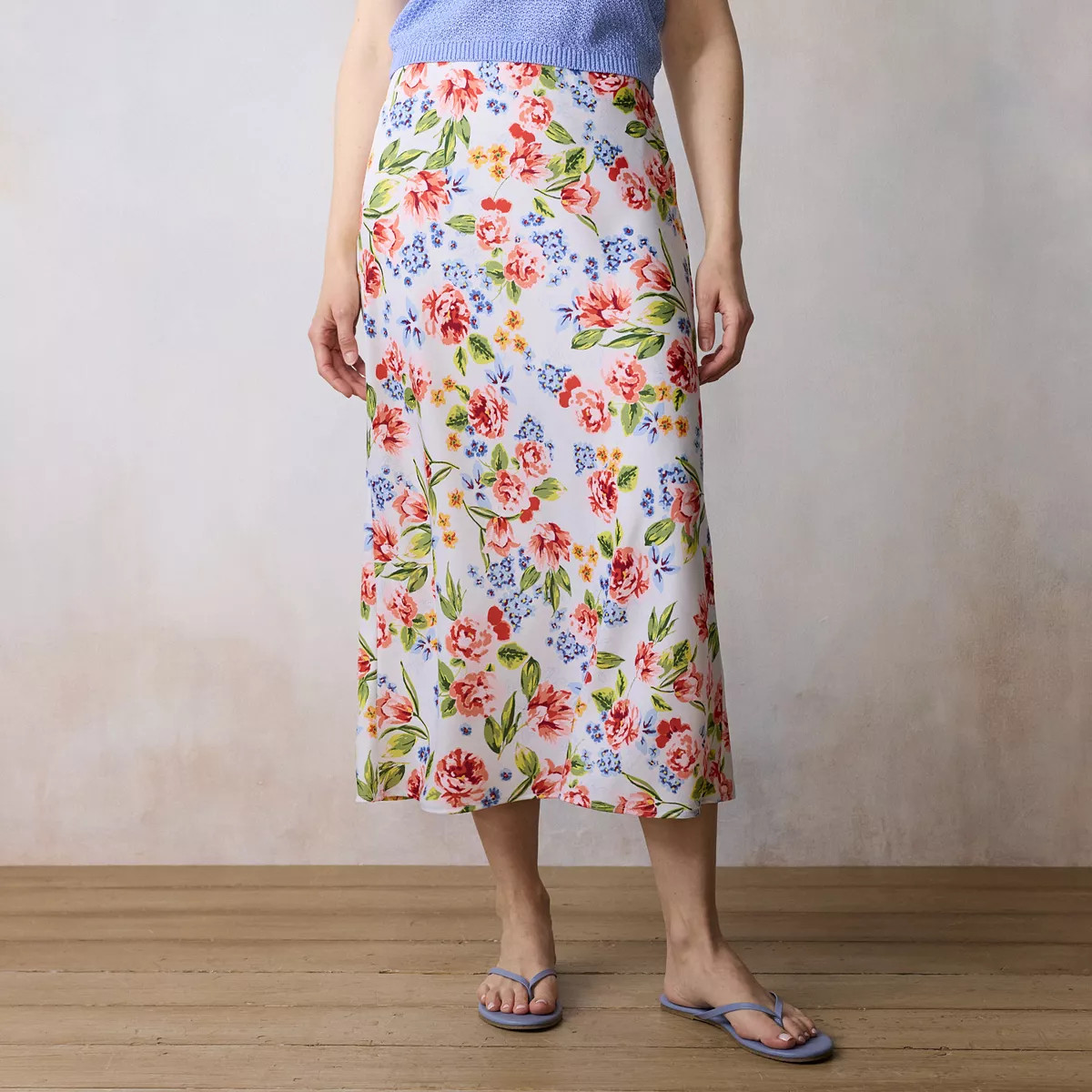 Women's LC Lauren Conrad Midi Slip Skirt, Size: XL, Garland Green | Kohl's