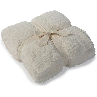 Barefoot Dreams Contrast Trim Throw Blanket 45" x 60" (Stone/White) | Amazon (US)