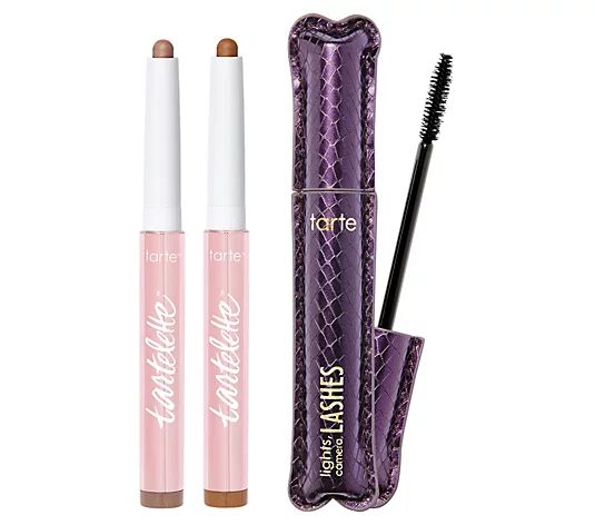 tarte Lights, Camera, Lashes Mascara with tartelette Shadow Liners - QVC.com | QVC