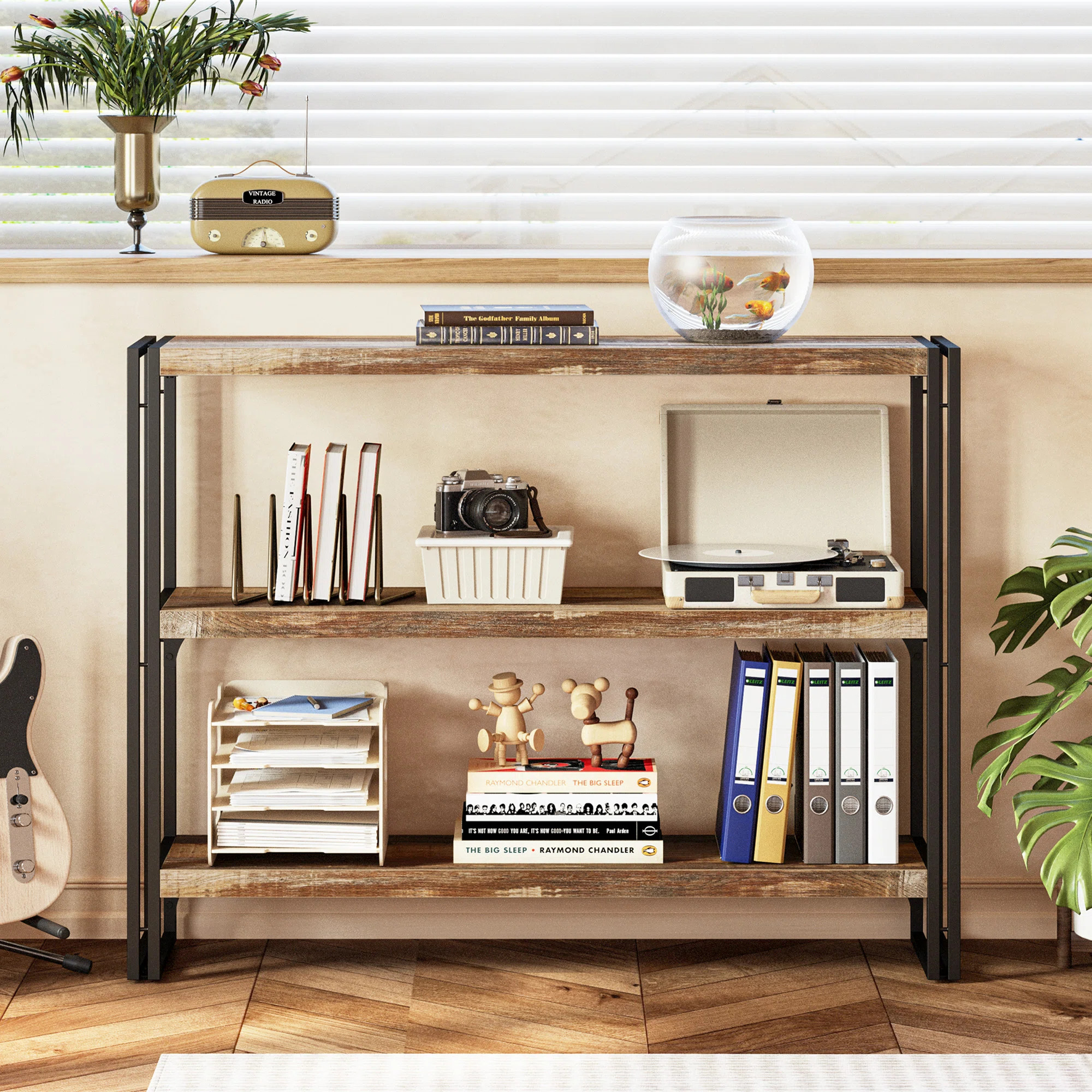 Industrial Bookcase for Living Room | Wayfair North America