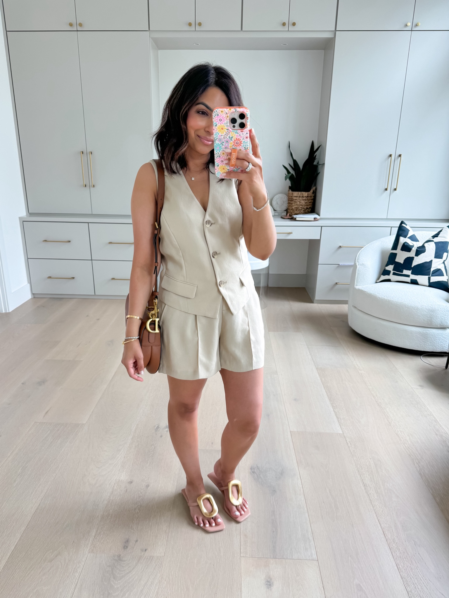 Spanx crepe vest and shorts on sale today! Wearing xs in vest & I sized up in the pants to a small but should've stuck with my true size XS in these! 

#LTKStyleTip #LTKSaleAlert