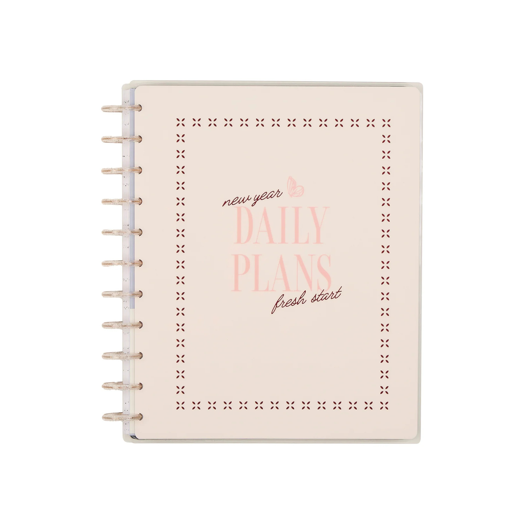 Undated Café Coquette Customizable Planner - Big Horizontal Layout - 12 Months | Happy Planner