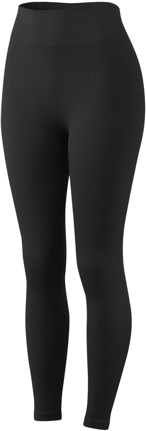 XIAOBU Skinny Yoga Pants Womens High Waist Tummy Control Workout Tights Solid Seamless Running Le... | Amazon (US)