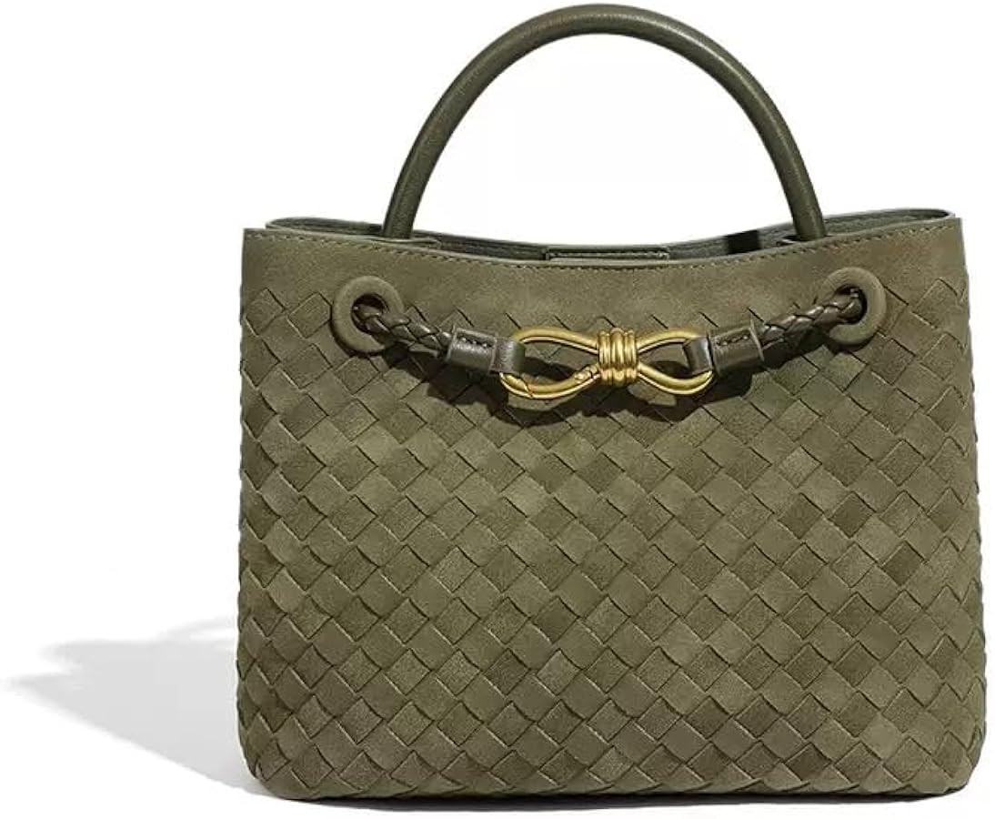 Woven Tote Bag for Women Leather Shoulder Handbag Designer Top Handle Purses | Amazon (US)