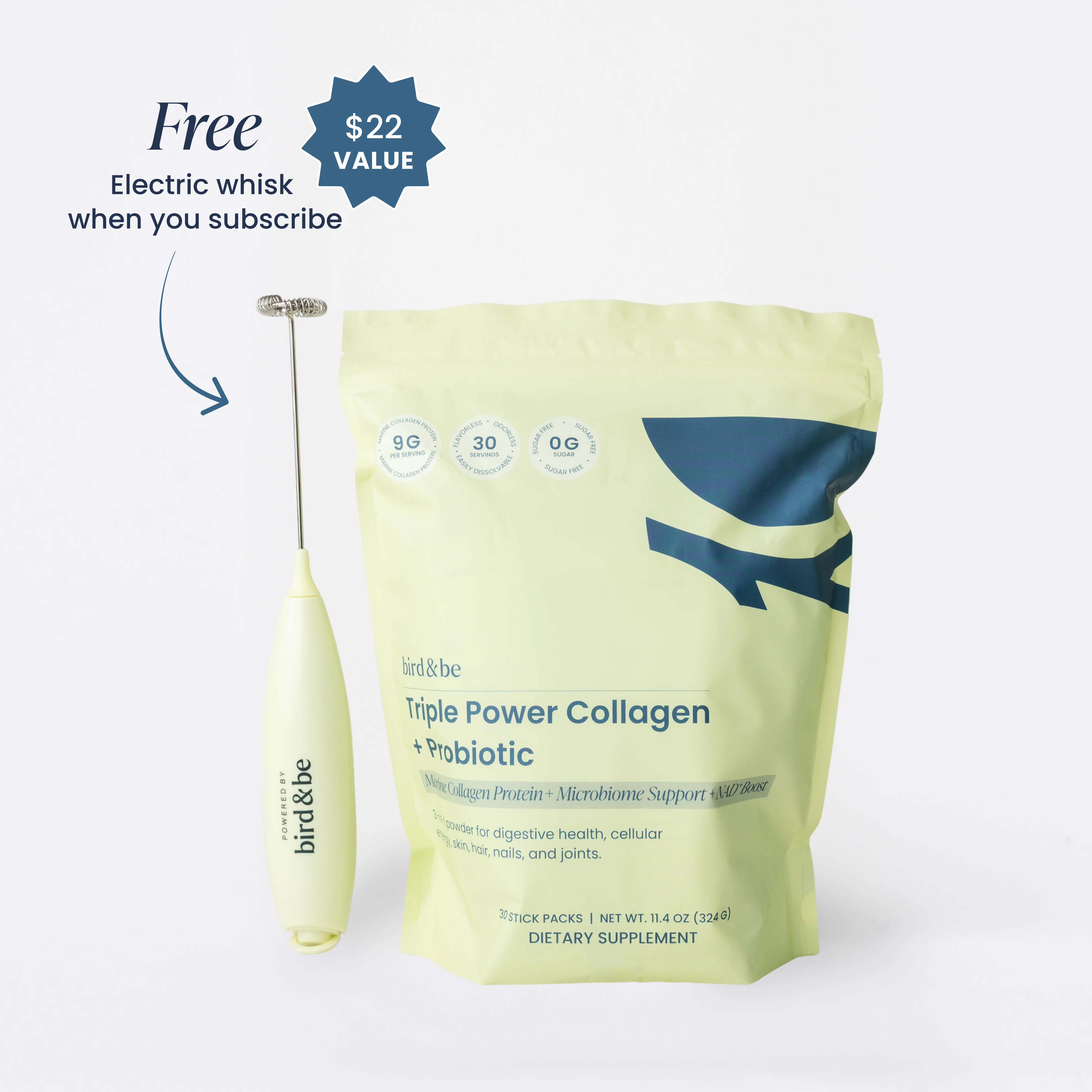 Triple Power Collagen + Probiotic | Bird&Be