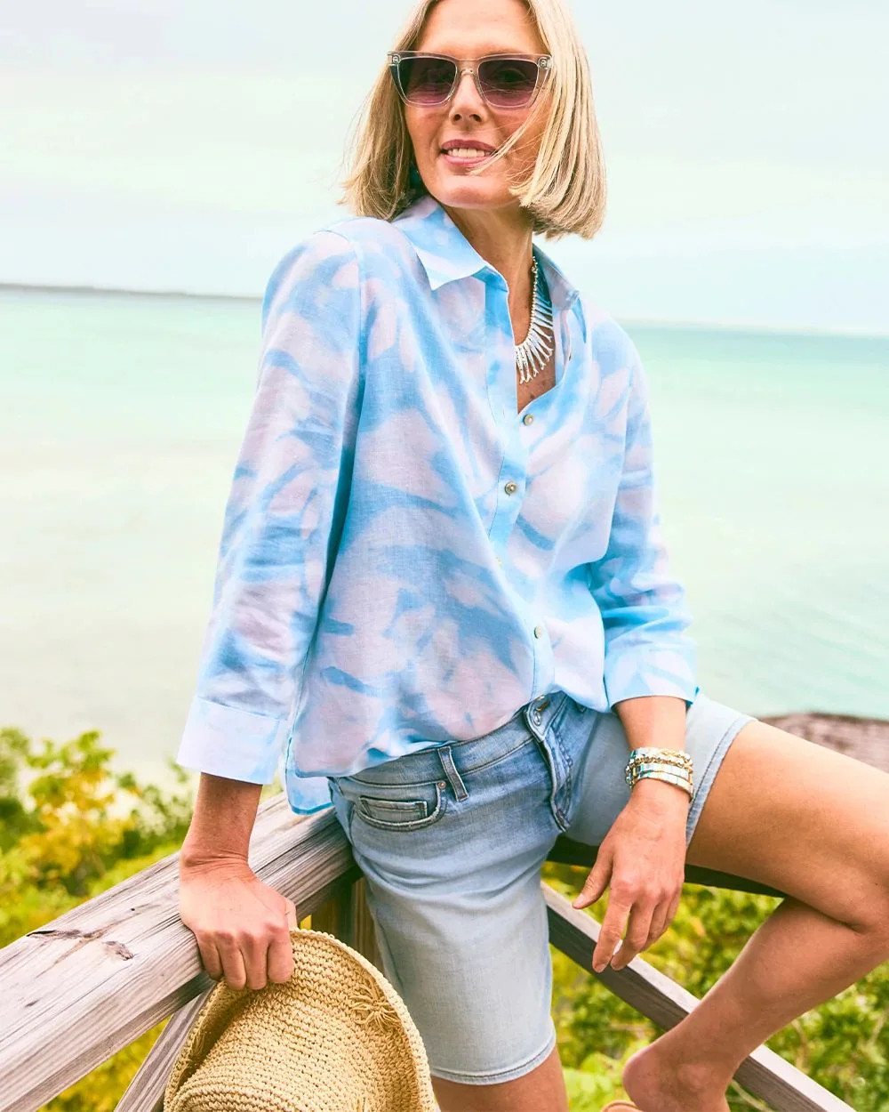 No Iron™ Linen Tie-Dye Shirt | Chico's | Chico's