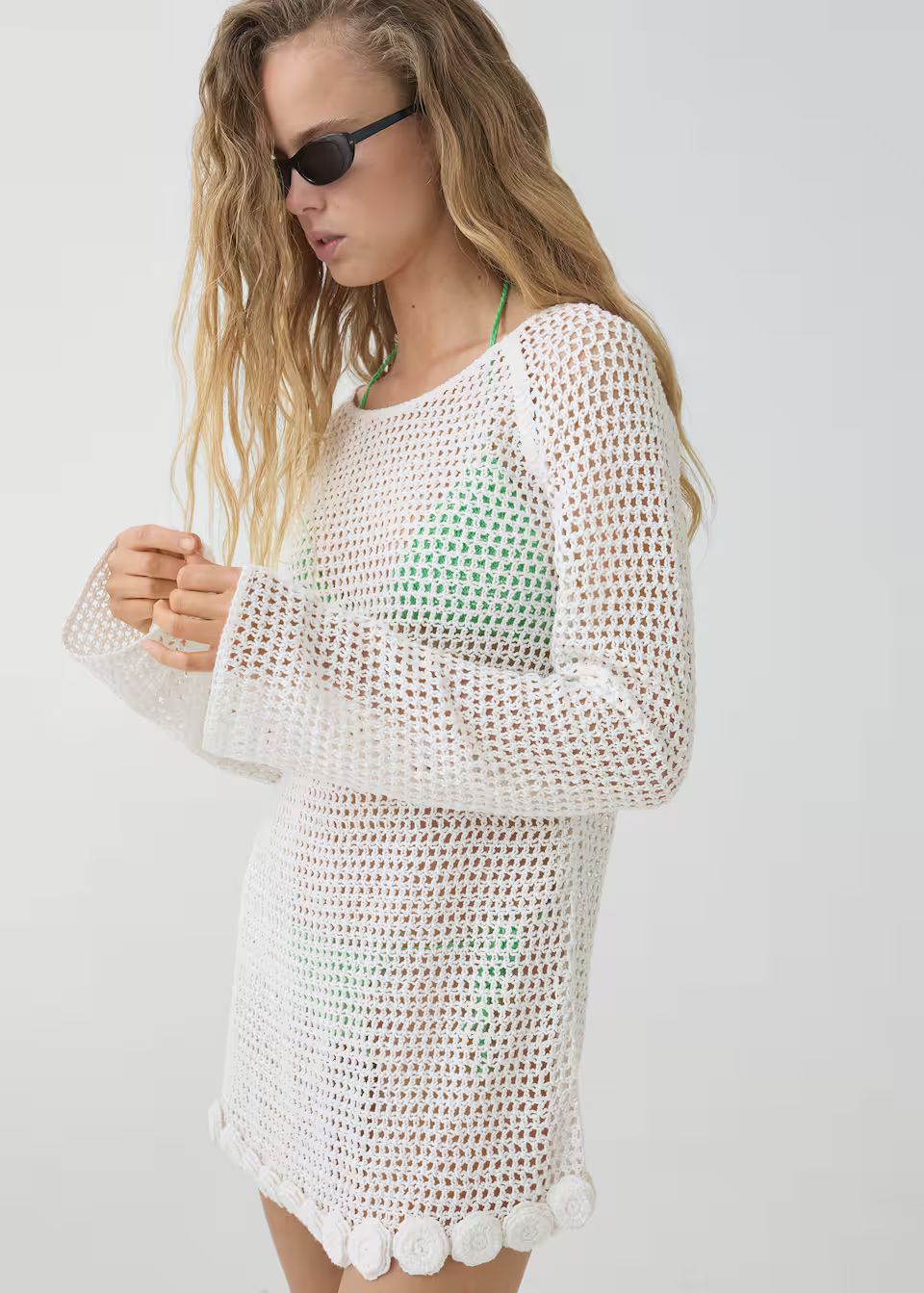 Floral crochet dress -  Women | Mango USA | MANGO (US)