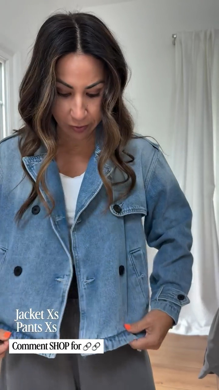 Xs denim jacket. XS barrel sweatpants. Sandals TTS.

#LTKOver40 #LTKPetite #LTKSaleAlert