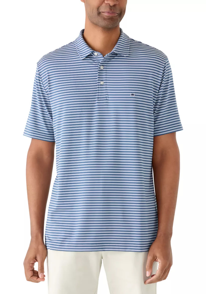 Short Sleeve Striped Performance Polo Shirt | Belk