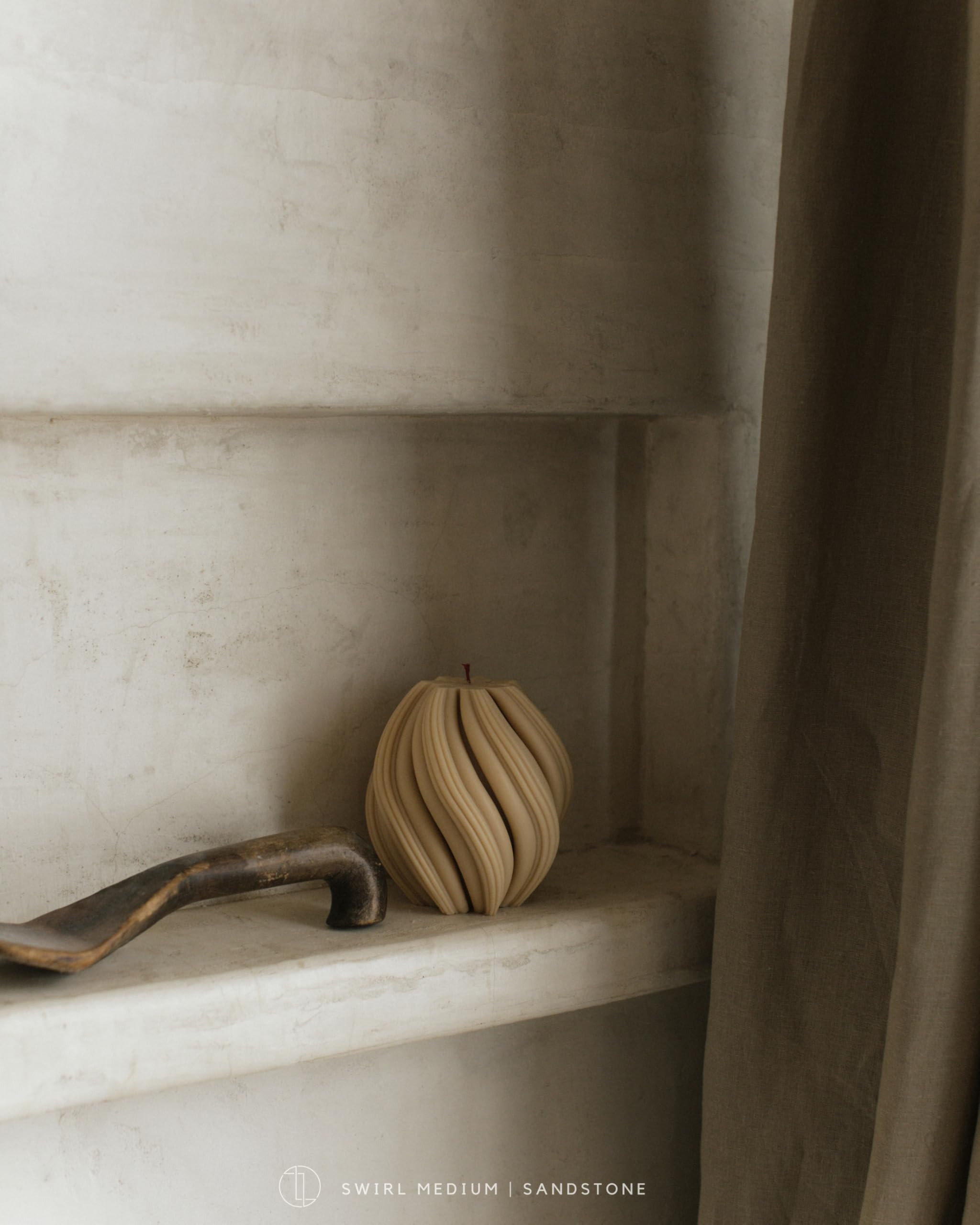 LAWA Swirl Candle - Large Beautiful Handmade Pillar Scented Soy Wax Twirl Elegant Bubble Aestheti... | Amazon (US)