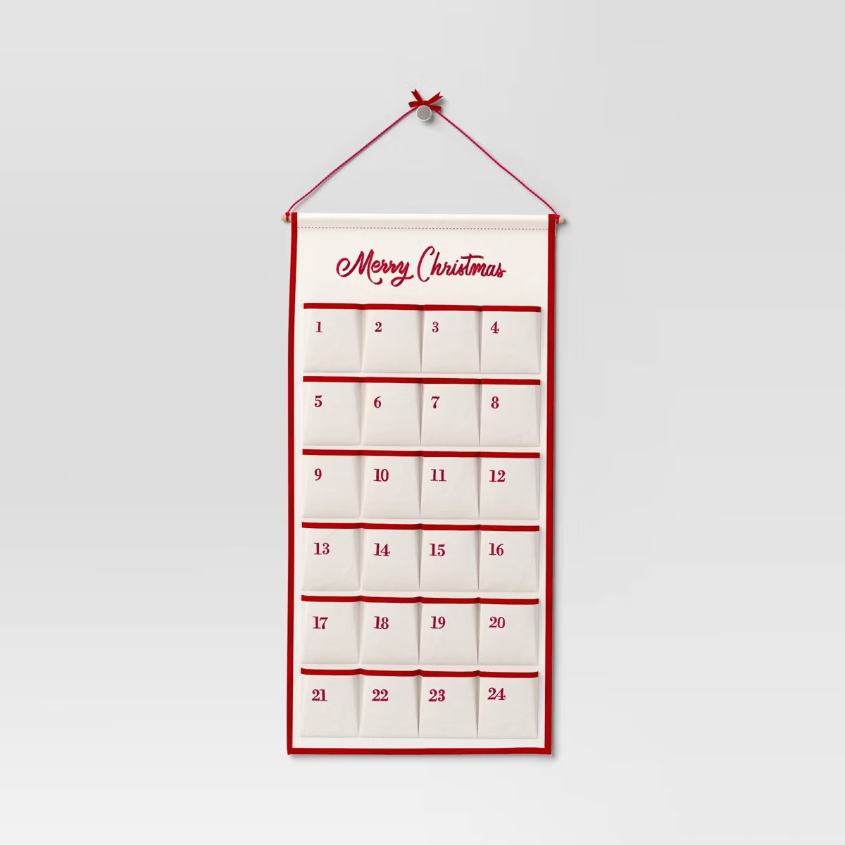 26"x24" Merry Christmas Countdown Calendar Cream - Threshold™ | Target