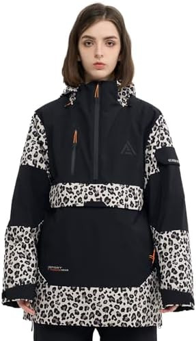 Ski Jacket Snowboard Anorak Coat Pullover Baggy Snow Hooded Insulated Hoodie Waterproof Warm for ... | Amazon (US)