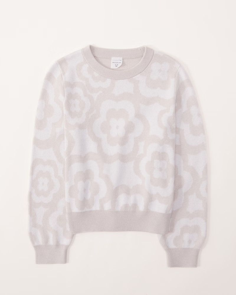 girls pattern crewneck sweater | girls new arrivals | Abercrombie.com | Abercrombie & Fitch (US)