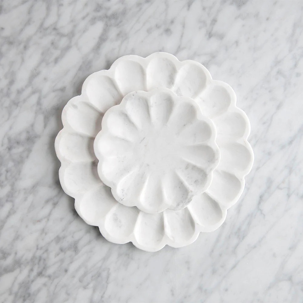 Scalloped Marble Tray | Roan Iris