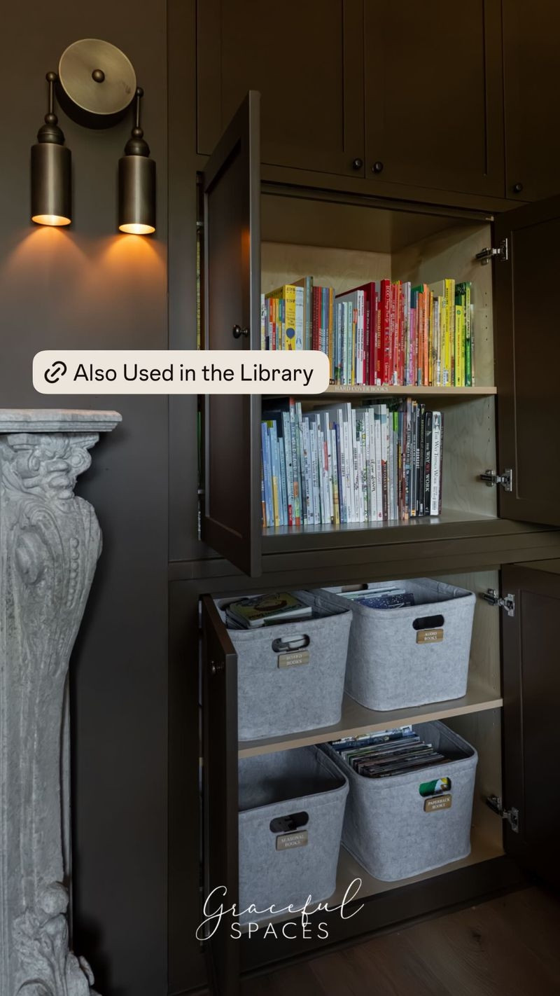 We also carried over the felt bins into the library. Awesome Target find!

#LTKKids #LTKHome