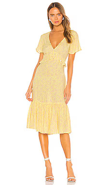 AMUSE SOCIETY Scarlett Short Sleeve Midi Dress in Pina from Revolve.com | Revolve Clothing (Global)
