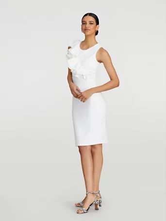 Evita Ruffle-Front Sheath Dress - Gabrielle Union Collection - New York & Company | New York & Company