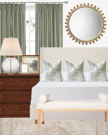 Neutral bedroom inspiration ✨ these green panels are stunning and add just the right amount of color! 

Amazon, Amazon home, target, target home, Etsy, wayfair, visual comfort, beaded mirror, wooden mirror, upholstered bed, bench, dresser, nightstand, lamp, lighting, framed art, frame, picture frame, curtains, accent pillow, primary bedroom, guest room, bedroom, bedroom inspiration, modern style, traditional style, interior design, look for less

#LTKhome #LTKstyletip #LTKfindsunder100