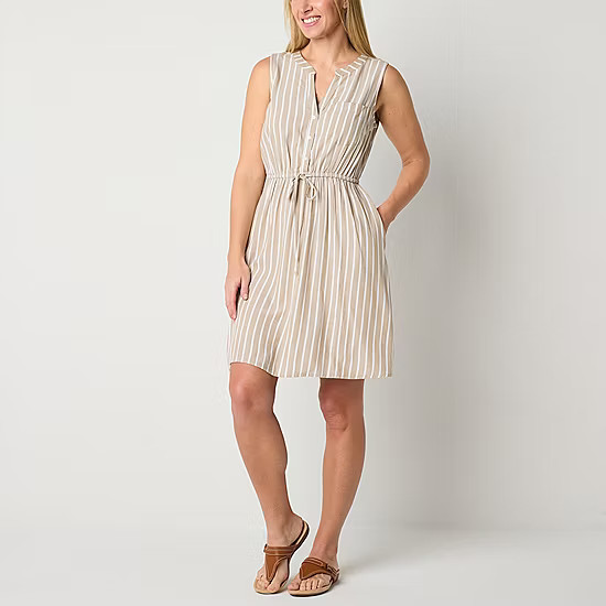 new!St. John's Bay Sleeveless Shift Dress | JCPenney