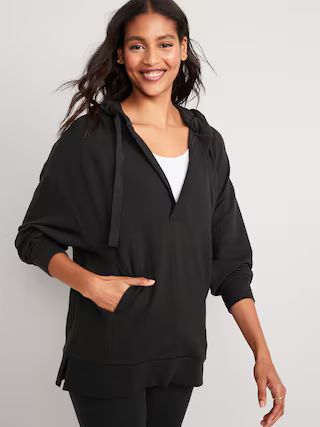 Live-In Cozy-Knit French-Terry Tunic Hoodie for Women | Old Navy (US)