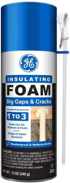GE White Foam Big Gaps and Cracks Insulating Sealant 12 oz | Amazon (US)