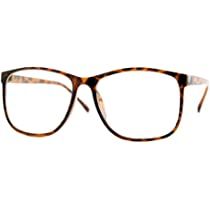 grinderPUNCH Large Nerdy Thin Plastic Frame Clear Lens Glasses | Amazon (US)