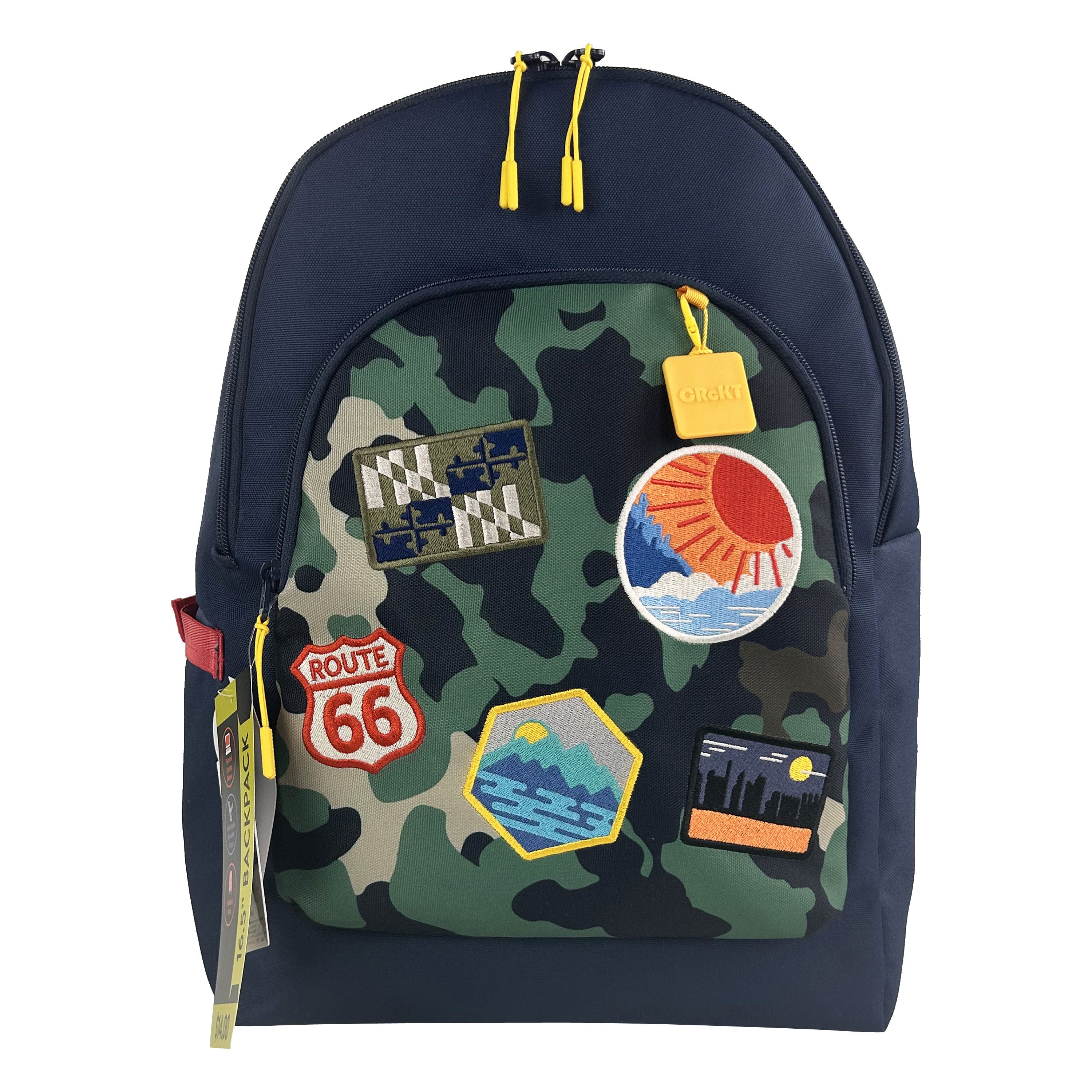 CRCKT Navy Patchwork 100% Recyclable Polyester Backpack, Multicolor, Unisex | Walmart (US)