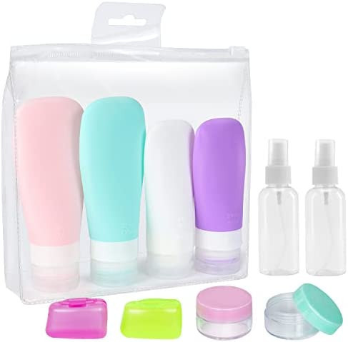 12 Pack Travel Bottles Set for Toiletries，TSA Approved Silicone Leak Proof Refillable Travel Co... | Amazon (CA)