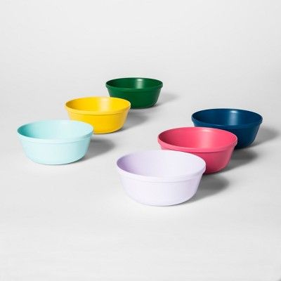 15.5oz 6pk Plastic Kids Bowls - Pillowfort&#8482; | Target