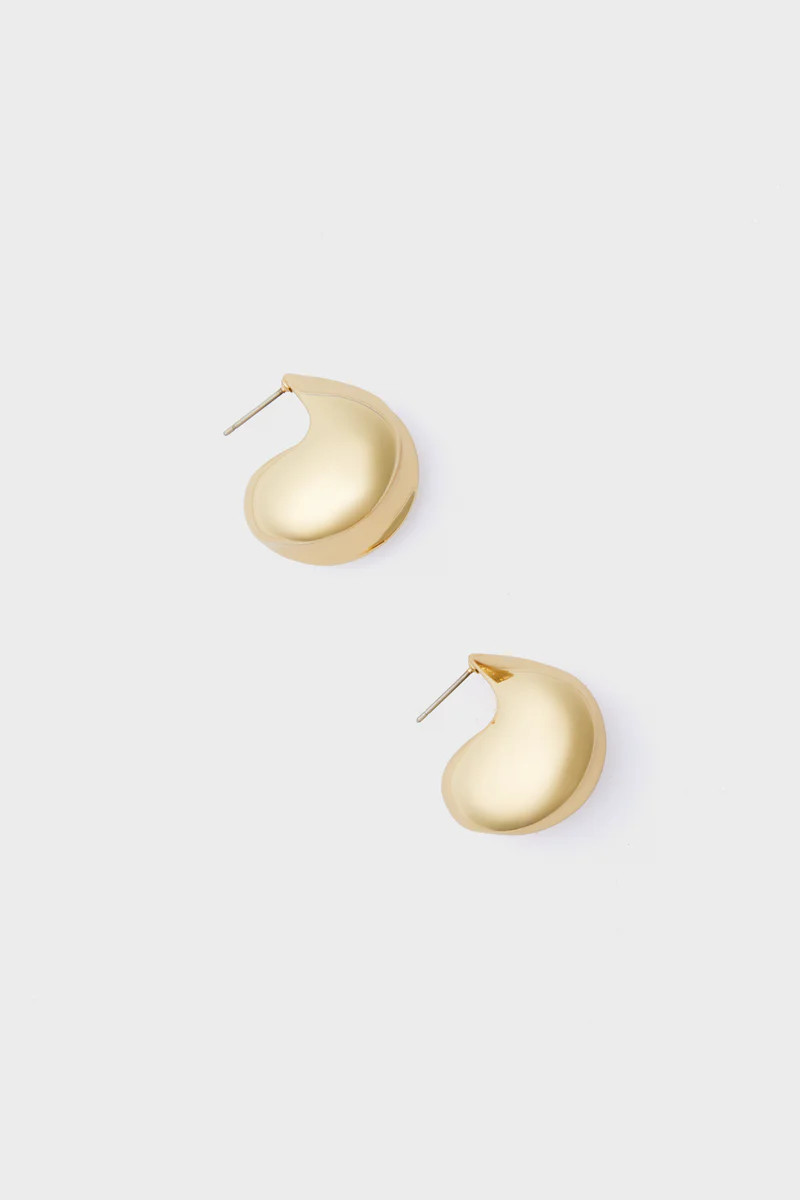 High Polish Gold Nouveaux Puff Earrings | Tuckernuck (US)