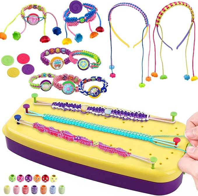 Bracelet Making Kit for Girls 6-12, Friendship Bracelet Beads Elastic String DIY Arts & Crafts Bu... | Amazon (US)