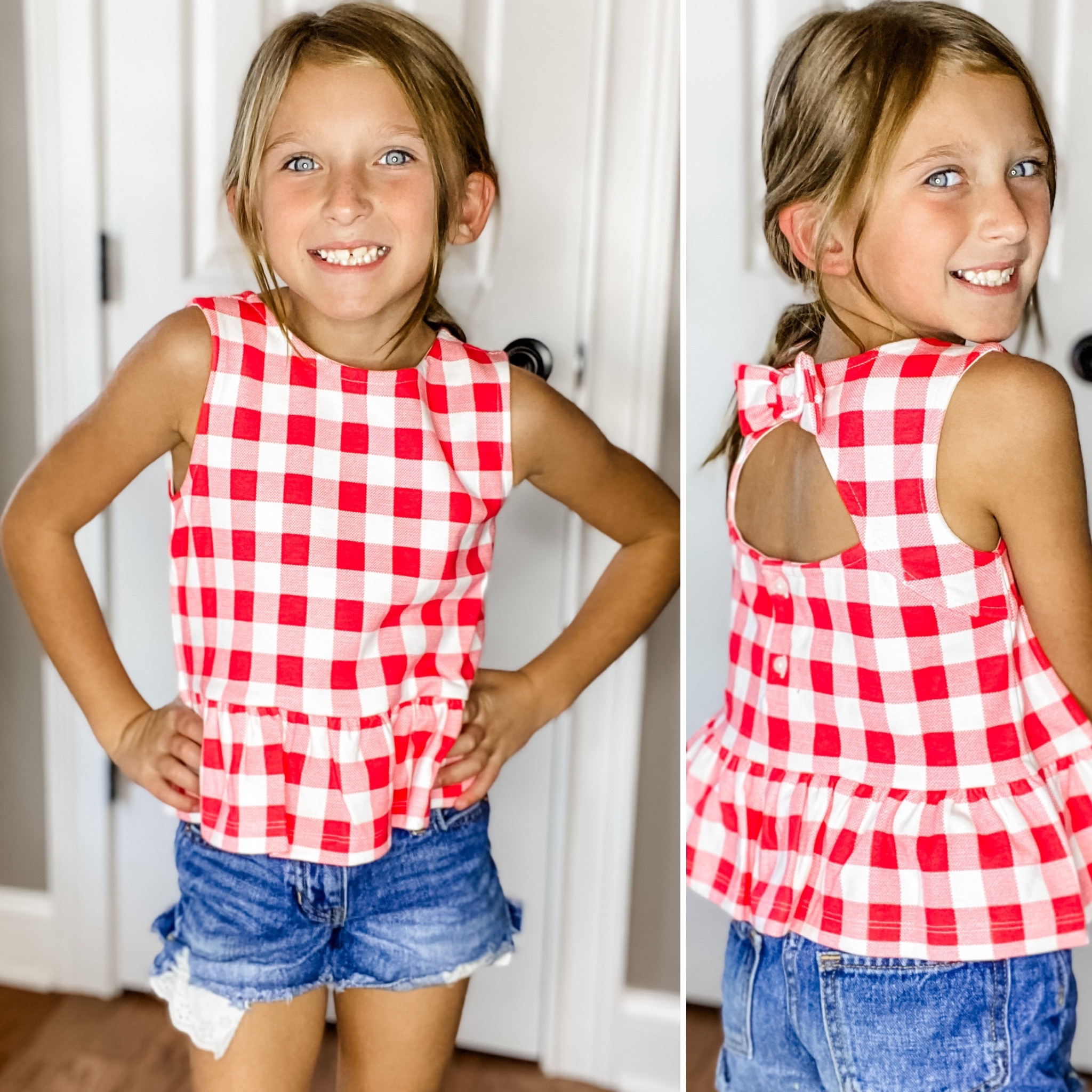 The peplum waist and the back detail is so cute. She felt so cute in this

#LTKsalealert #LTKstyletip #LTKkids