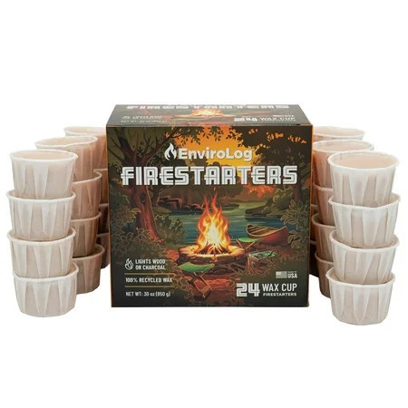 EnviroLog Fire Starters, 24 Ct, Earth Conscious for Indoor and Outdoor use with 20 min Burn Time | Walmart (US)