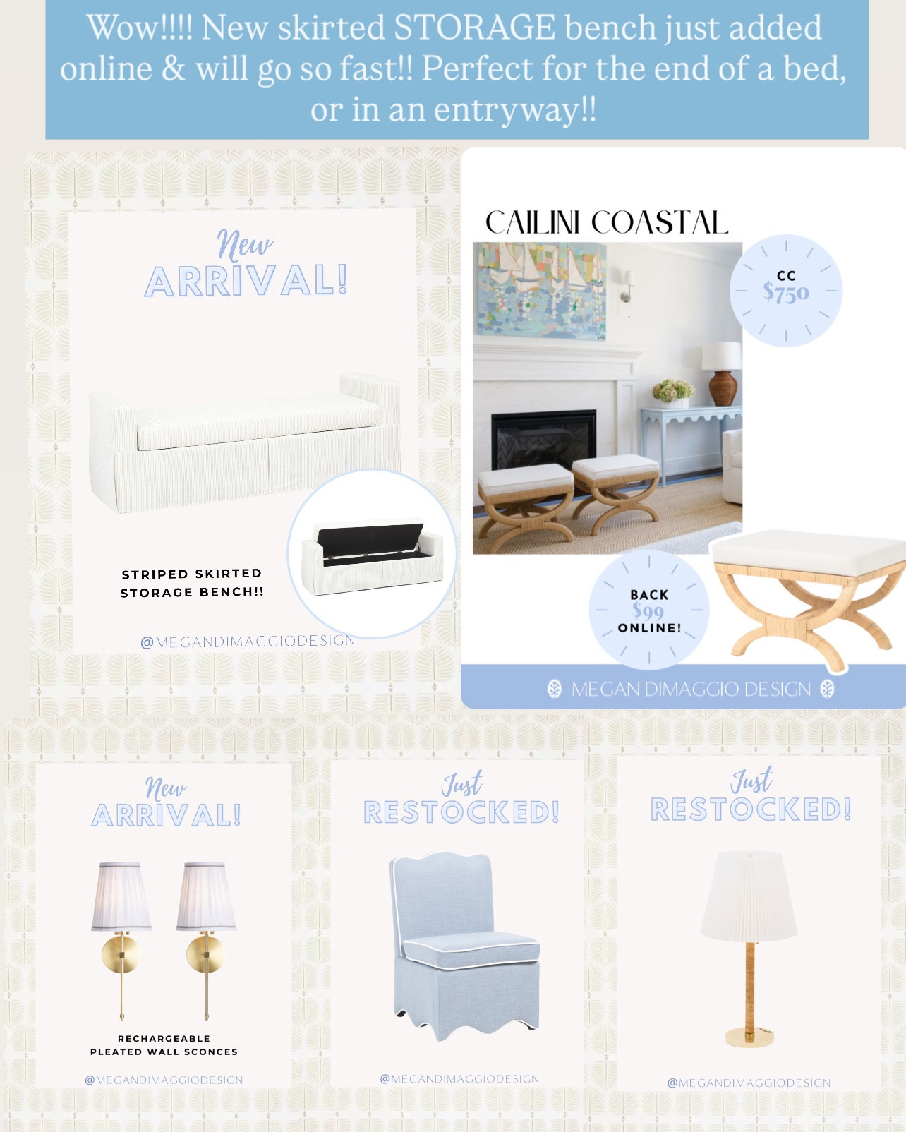 Brand new look for less arrivals and pretty restocks for the coastal loving home! 🤍

#LTKSaleAlert #LTKFindsUnder100 #LTKHome