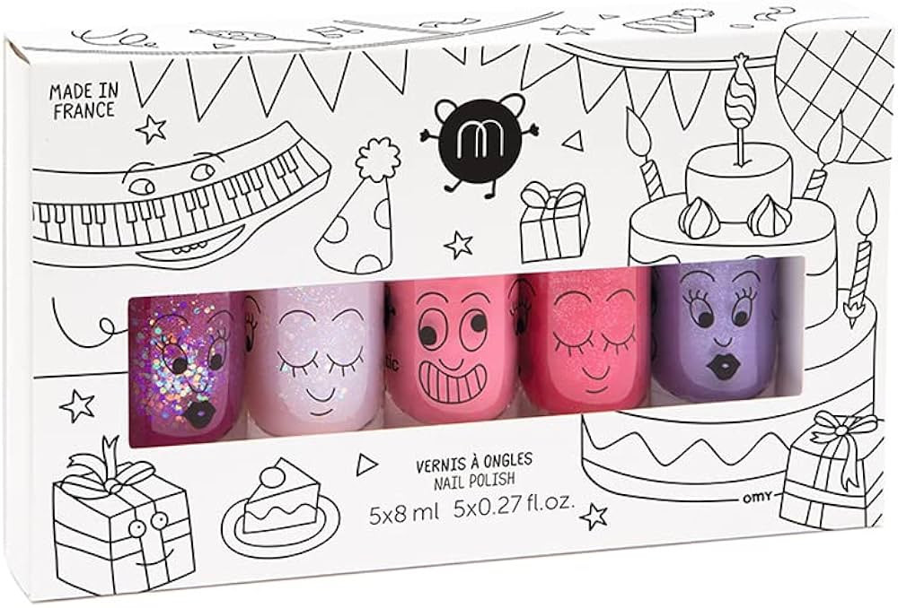 Nailmatic Party Nail Polish Set - Water Based Nail Polish Set for Kids, Washable & Easy to Remove... | Amazon (US)