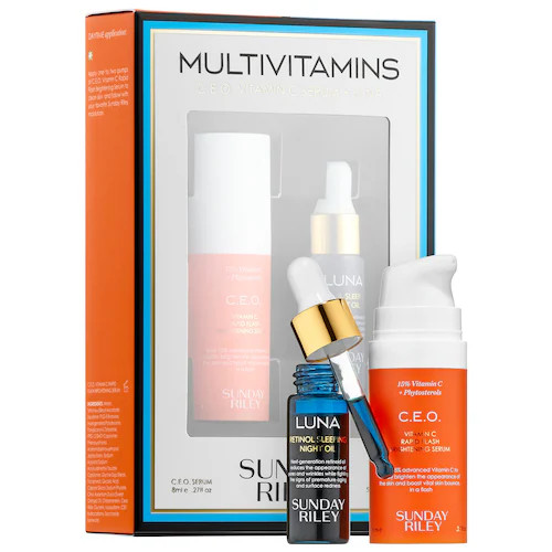 Multivitamins 15% Vitamin C + Retinol Mini Set - Sunday Riley | Sephora | Sephora (US)