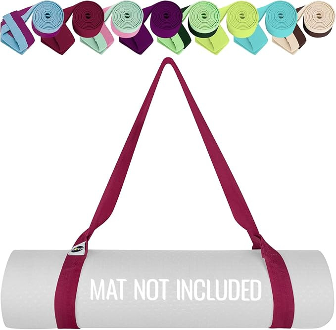 TECEUM [NEW 2024] Yoga Mat Strap – 15+ Colors – Adjustable Mat Holder Sling For All Mats [Mat... | Amazon (US)