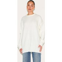 Cream Soft Knit Oversized Sweater | PrettyLittleThing US