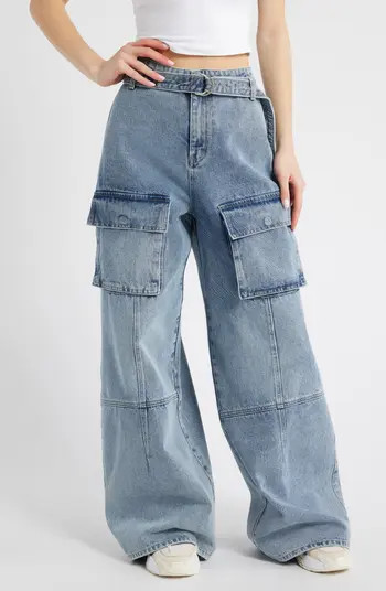 High Waist Ultra Baggy Cargo Jeans | Nordstrom