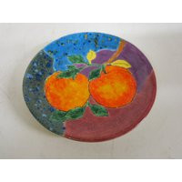 Mexican Plate Peaches Vintage Mexico Pottery | Etsy (US)