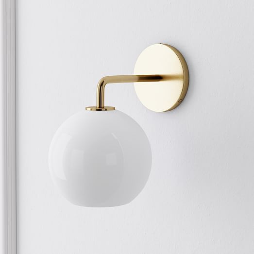 Mini Milk Shade shown in Antique Brass | West Elm (US)