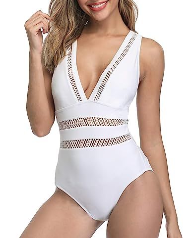 Tempt Me Women 1 Piece Plunge Monokini Sexy Hollow Out Swimsuits Bathing Suit | Amazon (US)