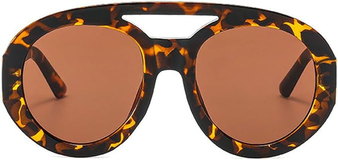 willochra vintage Double Bridges Women Round Sunglasses Fashion Gradient Shades UV400 Men Trendin... | Amazon (US)