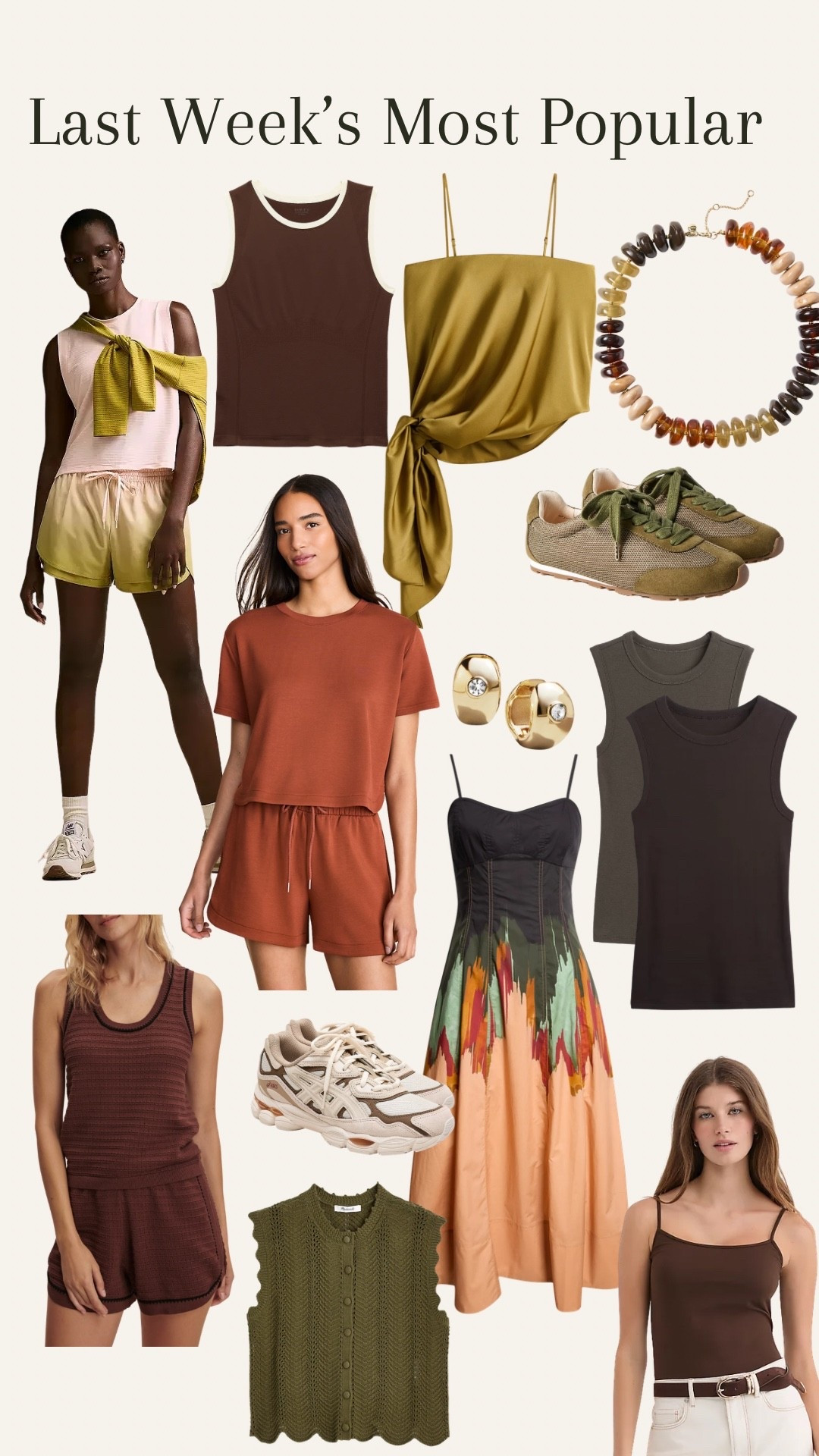 Most popular, best seller, autumn, house of couple autumn, hocautumn, true autumn, dark autumn, soft autumn, midsize, wedding guest dress, dad sneakers, asics, brown, off white, rust orange, olive green, chartreuse, citrus green, gold, statement necklace, loft sale, loft outfits, matching sets, varley, gold hoops, going out too, basics, tanks, dark brown tank, mom outfit, teacher outfit, budget, size 8

#LTKMidsize #LTKSaleAlert #LTKmomlife