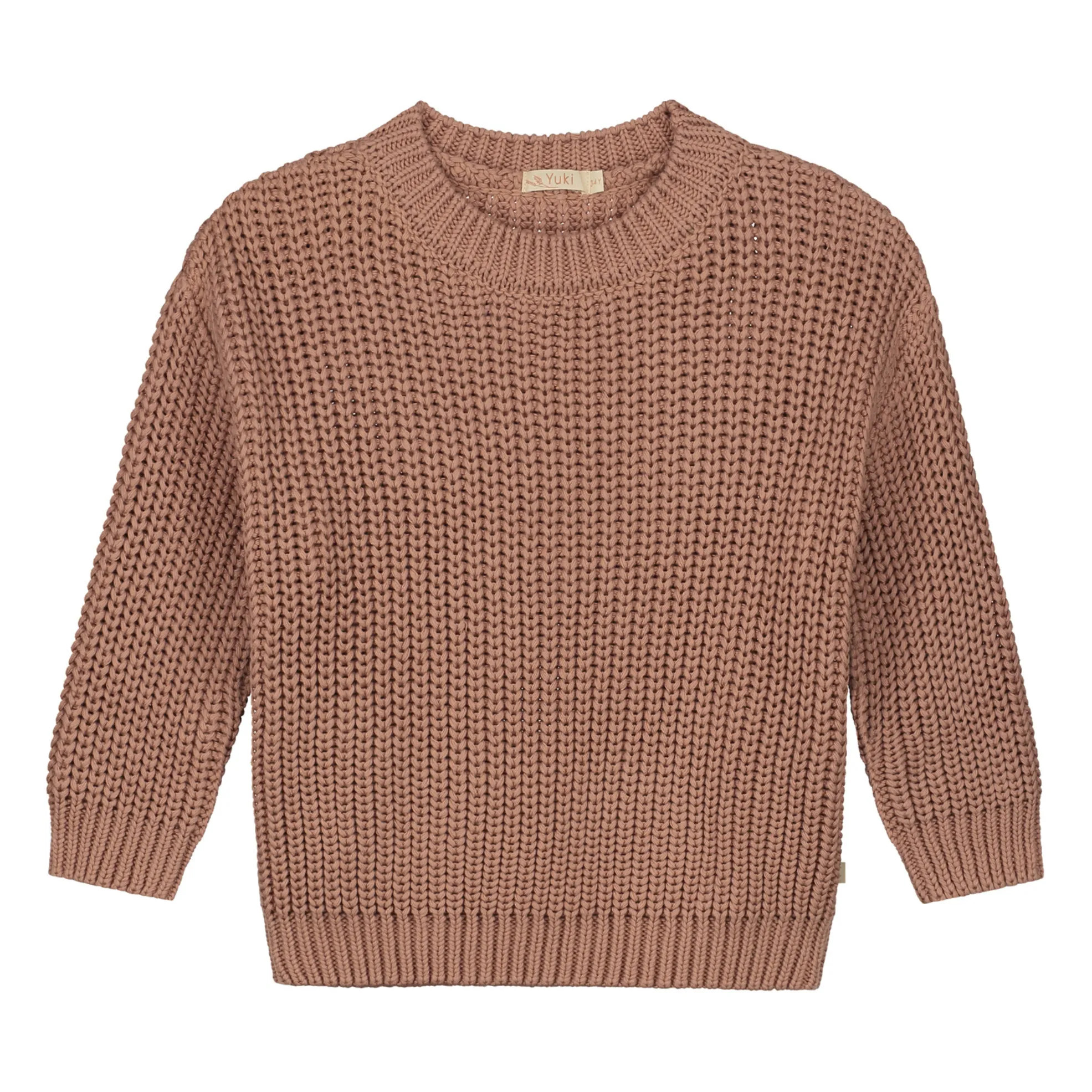 Chunky Organic Cotton Jumper | Blush | Smallable