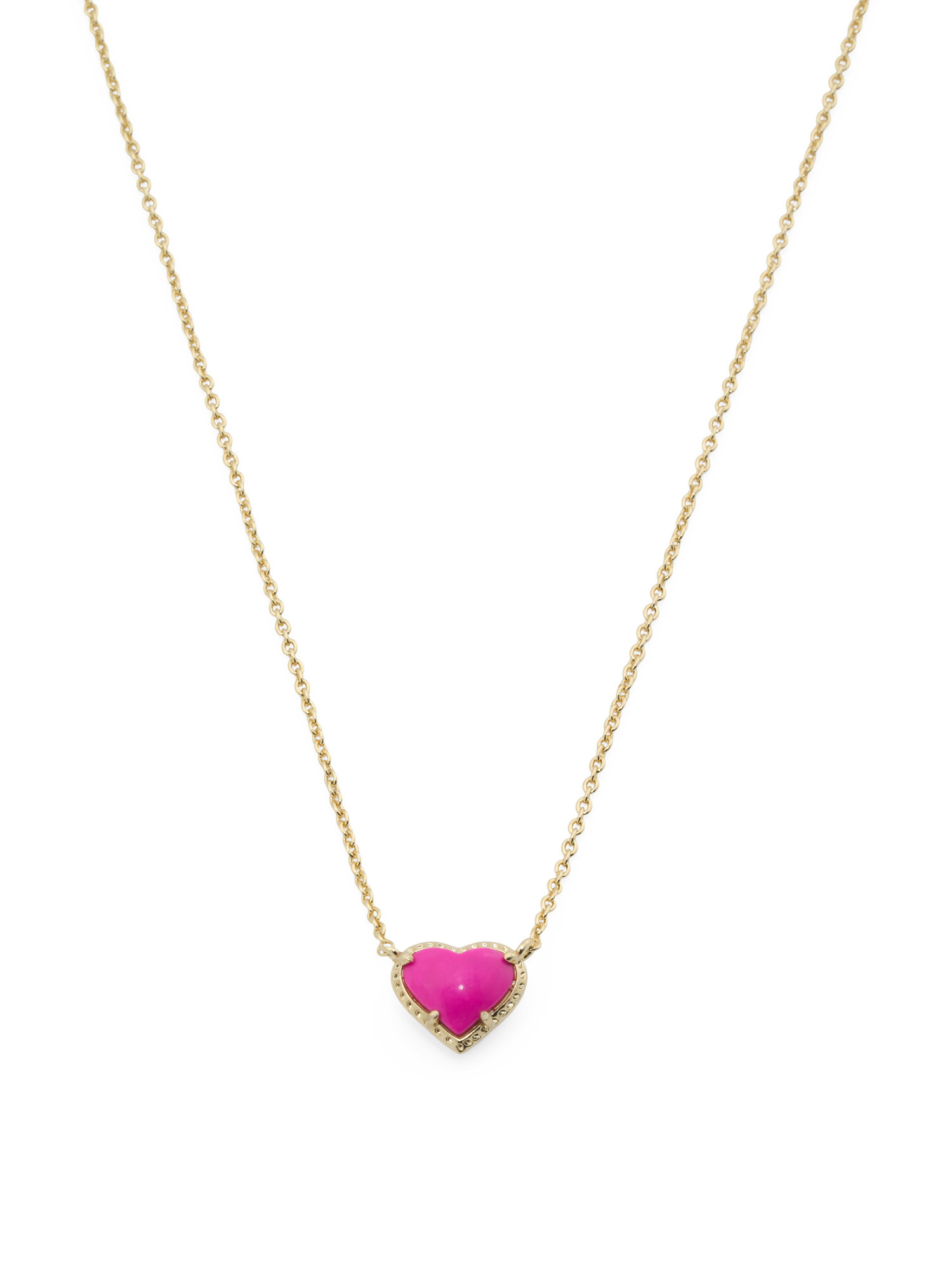 Gold Anna Magenta Pendant Necklace | TJ Maxx