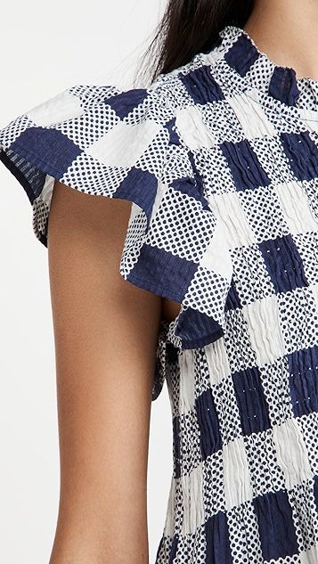 Morgan Plaid Short Sleeve Smocked Tunic | Shopbop