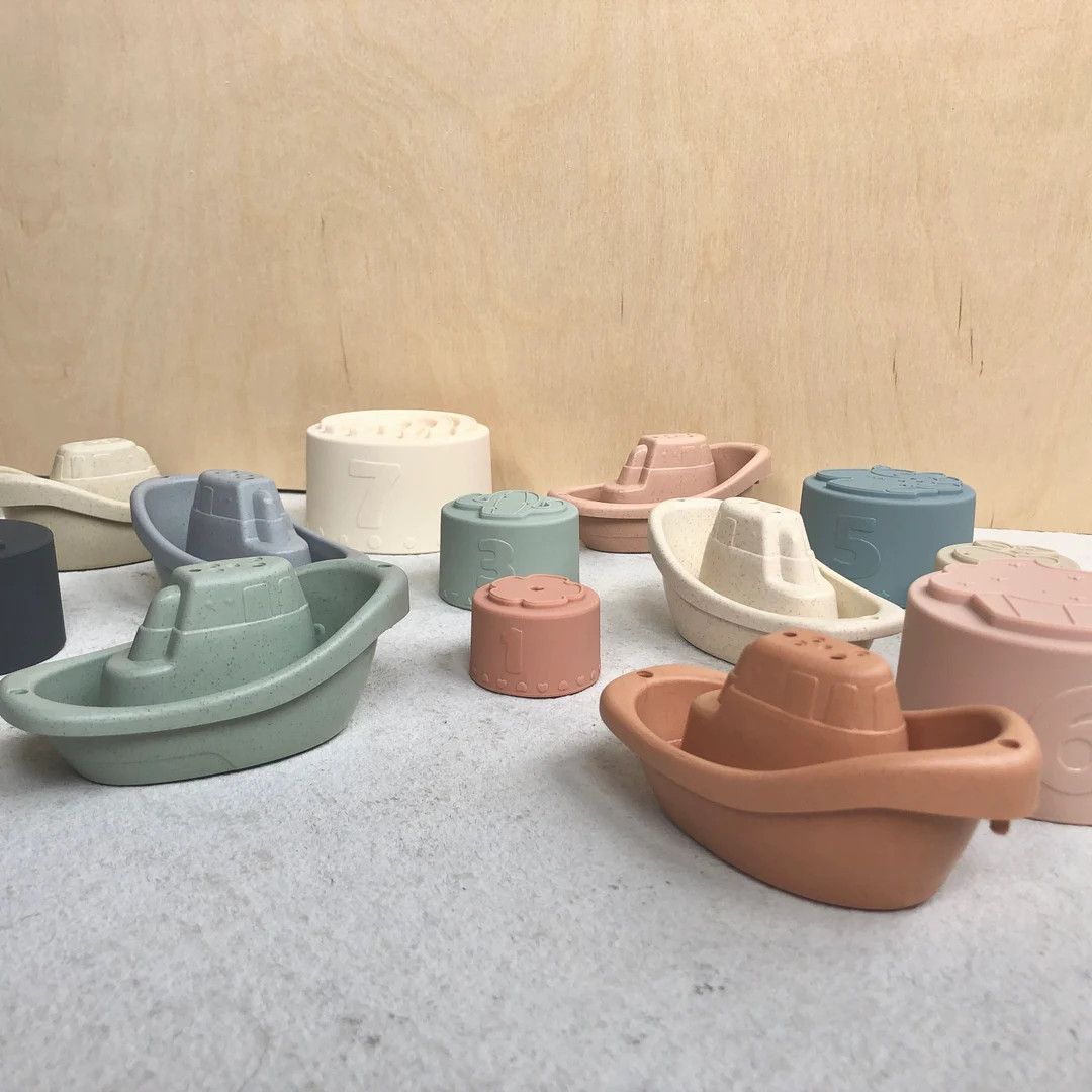 Minifolk Set of 6 Stackable Toy Boats | Boat Bath Toy | Sand and Water Toy | Baby and Toddler Toy... | Etsy (US)