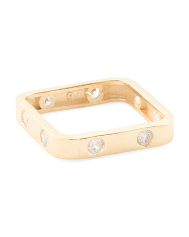 Made In Italy 14kt Gold Square Ring | TJ Maxx